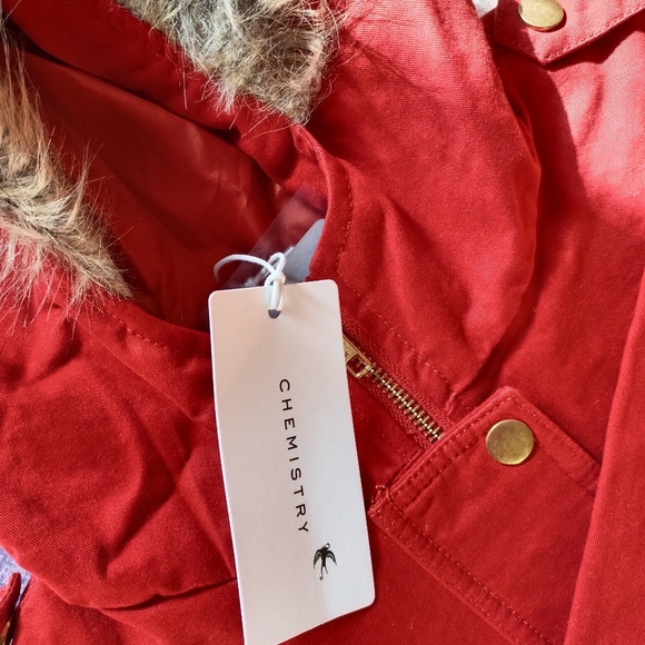 Chemistry Women Red Solid Open Front Jacket (Fixed Price) - Picture 10 of 10